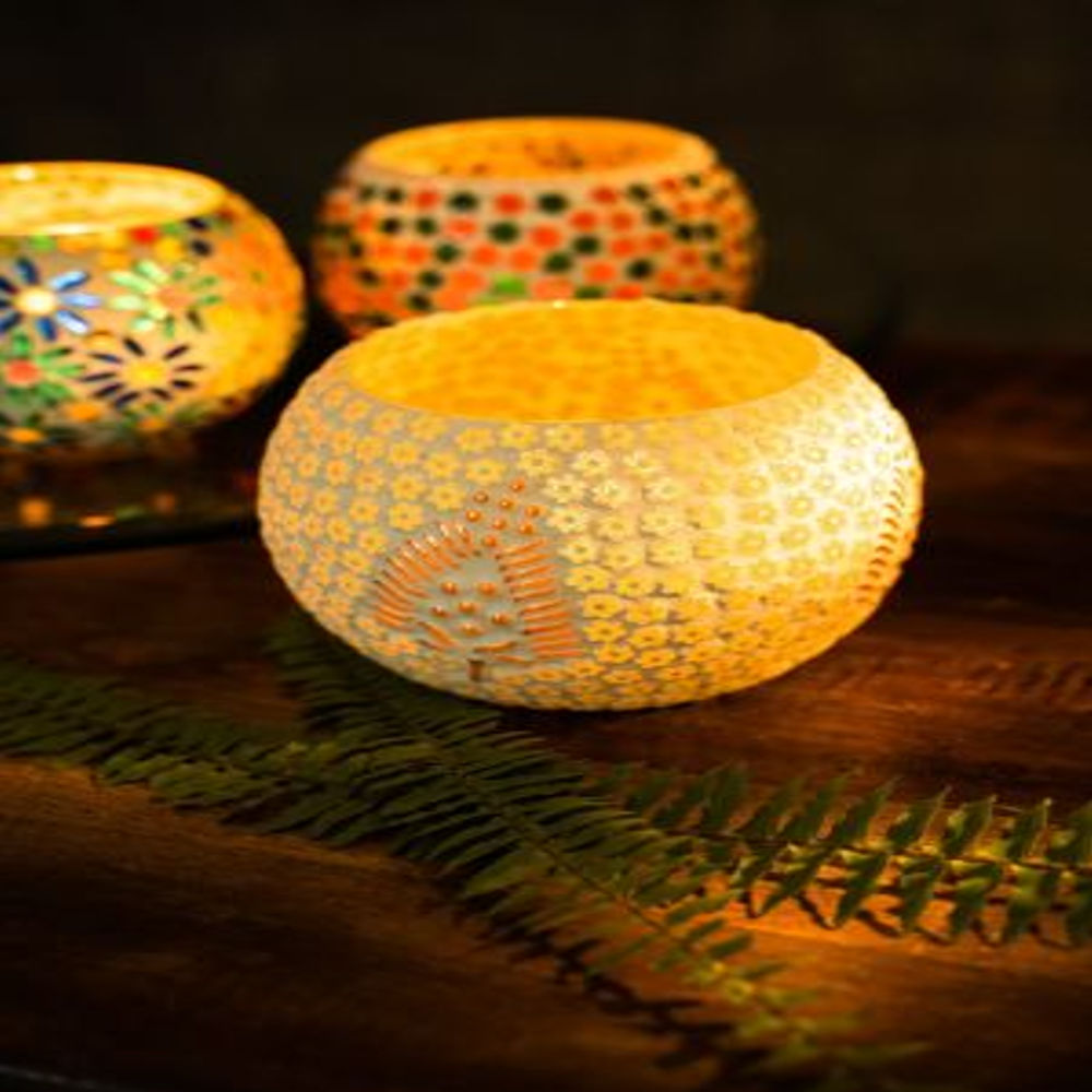 Yellow Tealight Holder